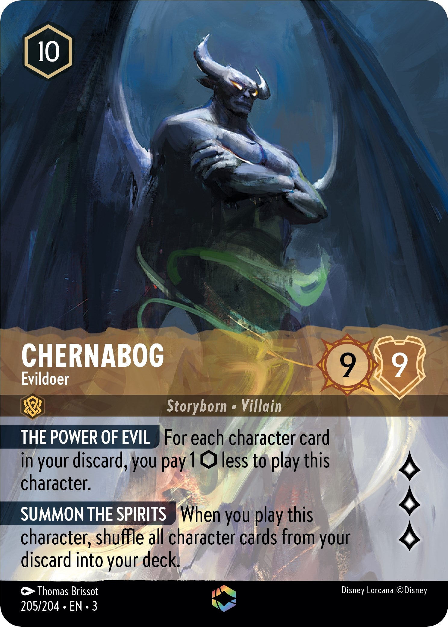Chernabog - Evildoer (Alternate Art) (205/204) [Into the Inklands] Lorcana Single Disney    | Red Claw Gaming