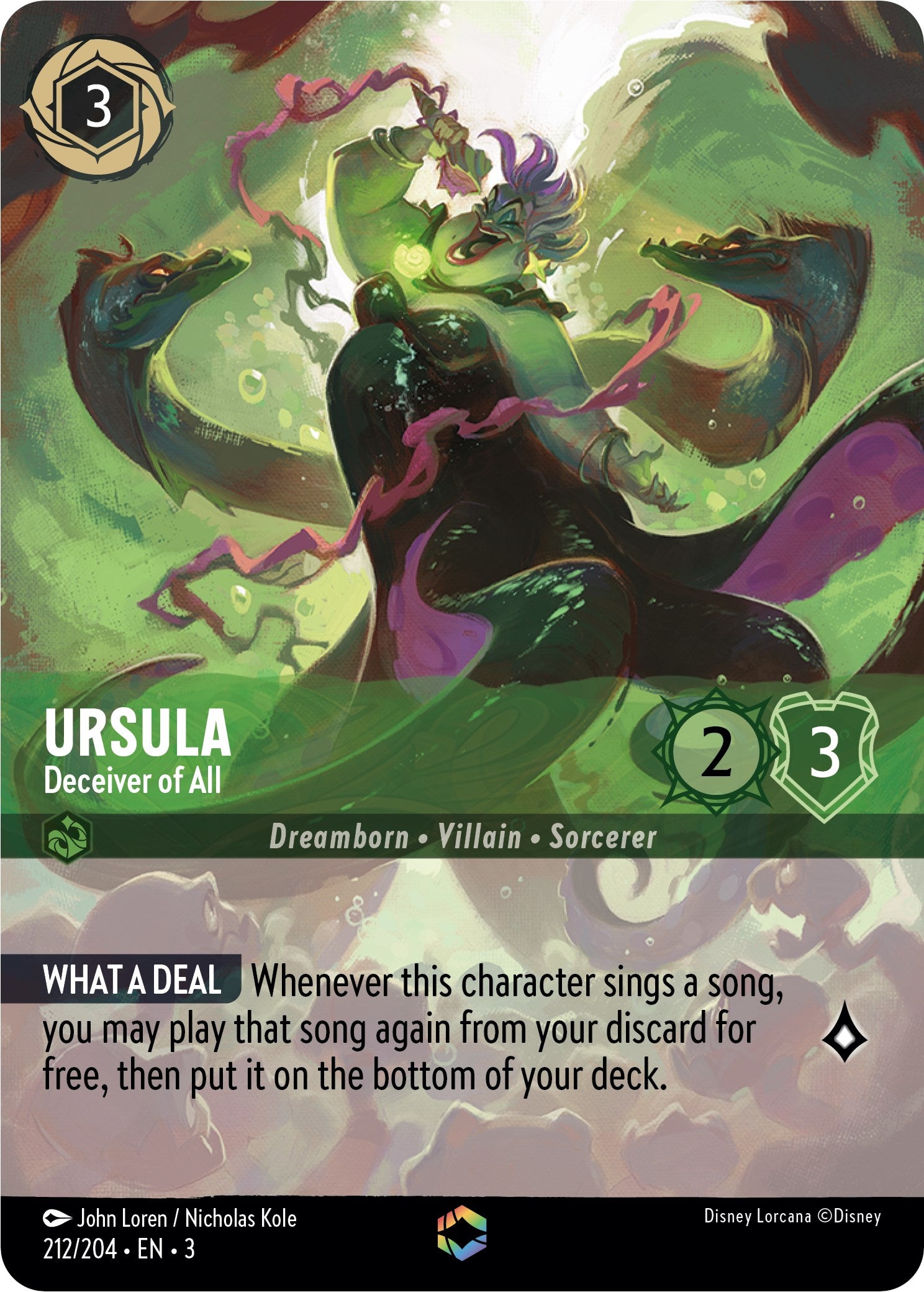 Ursula - Deceiver of All (Alternate Art) (212/204) [Into the Inklands] Lorcana Single Disney    | Red Claw Gaming