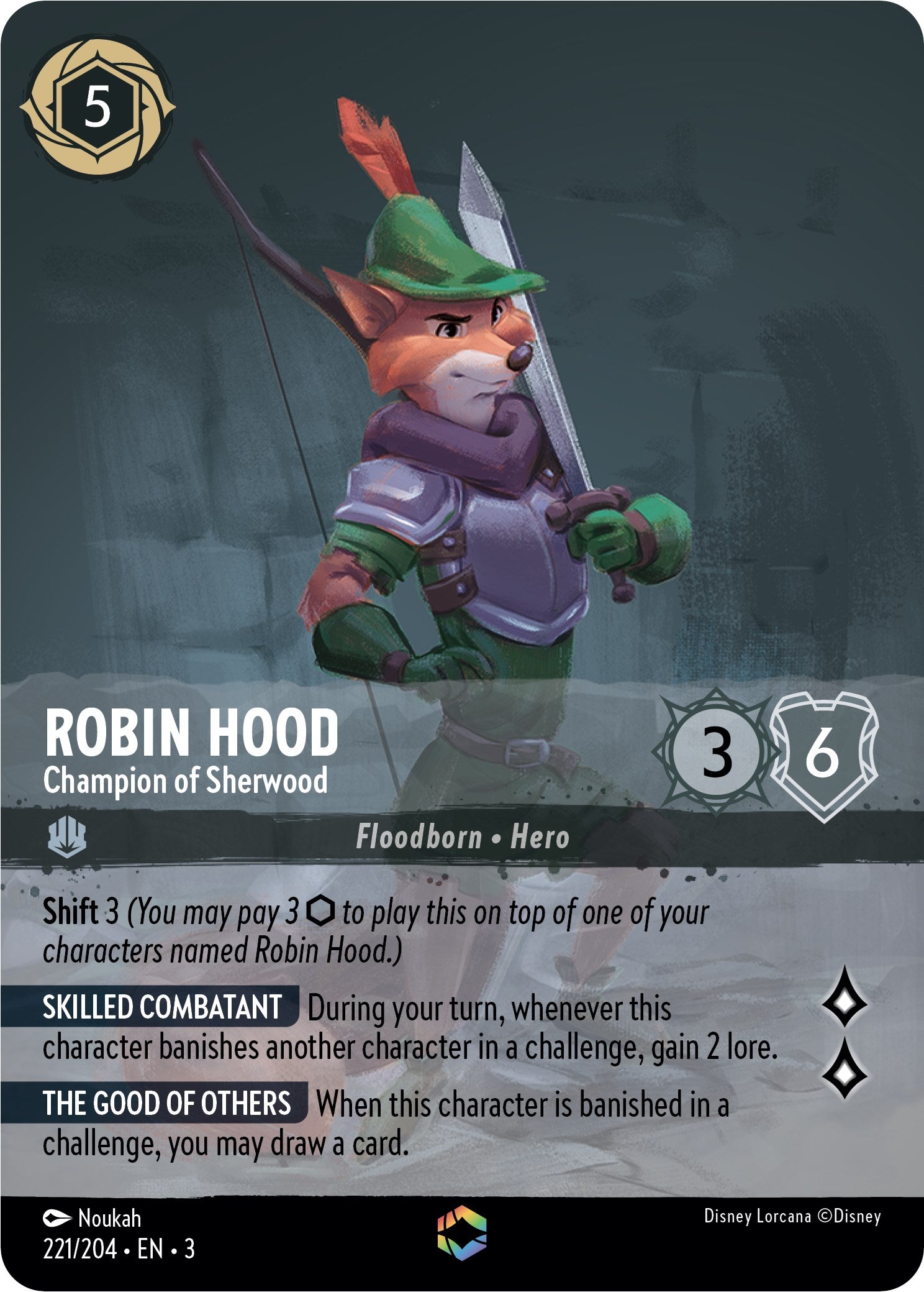 Robin Hood - Champion of Sherwood (Alternate Art) (221/204) [Into the Inklands] Lorcana Single Disney    | Red Claw Gaming