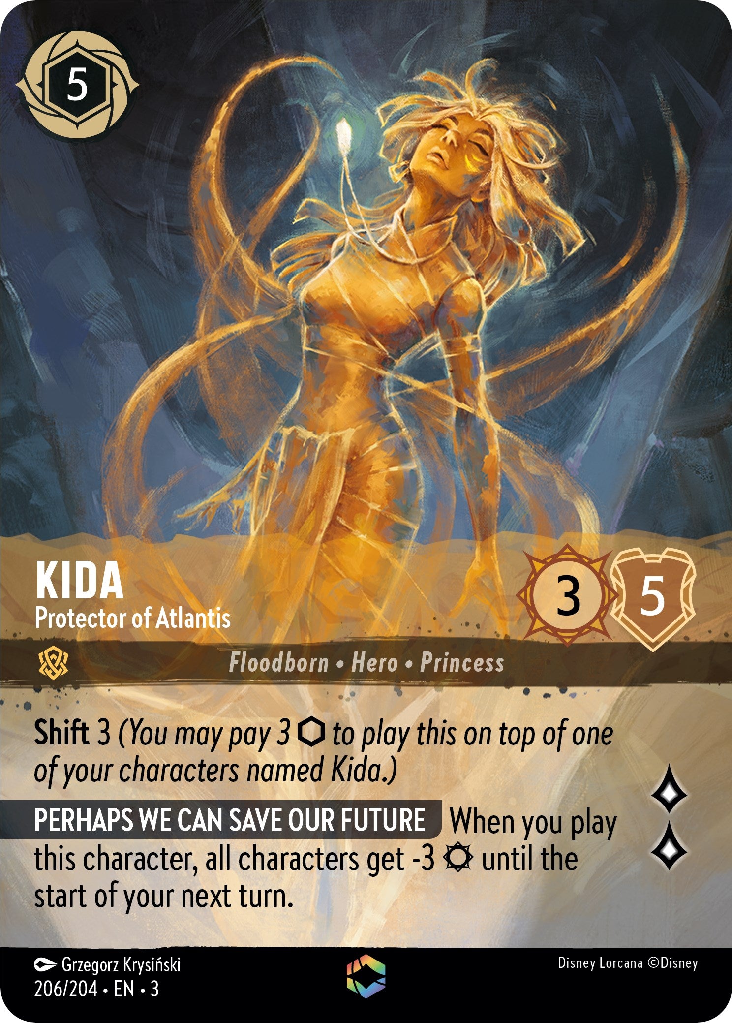 Kida - Protector of Atlantis (Alternate Art) (206/204) [Into the Inklands] Lorcana Single Disney    | Red Claw Gaming