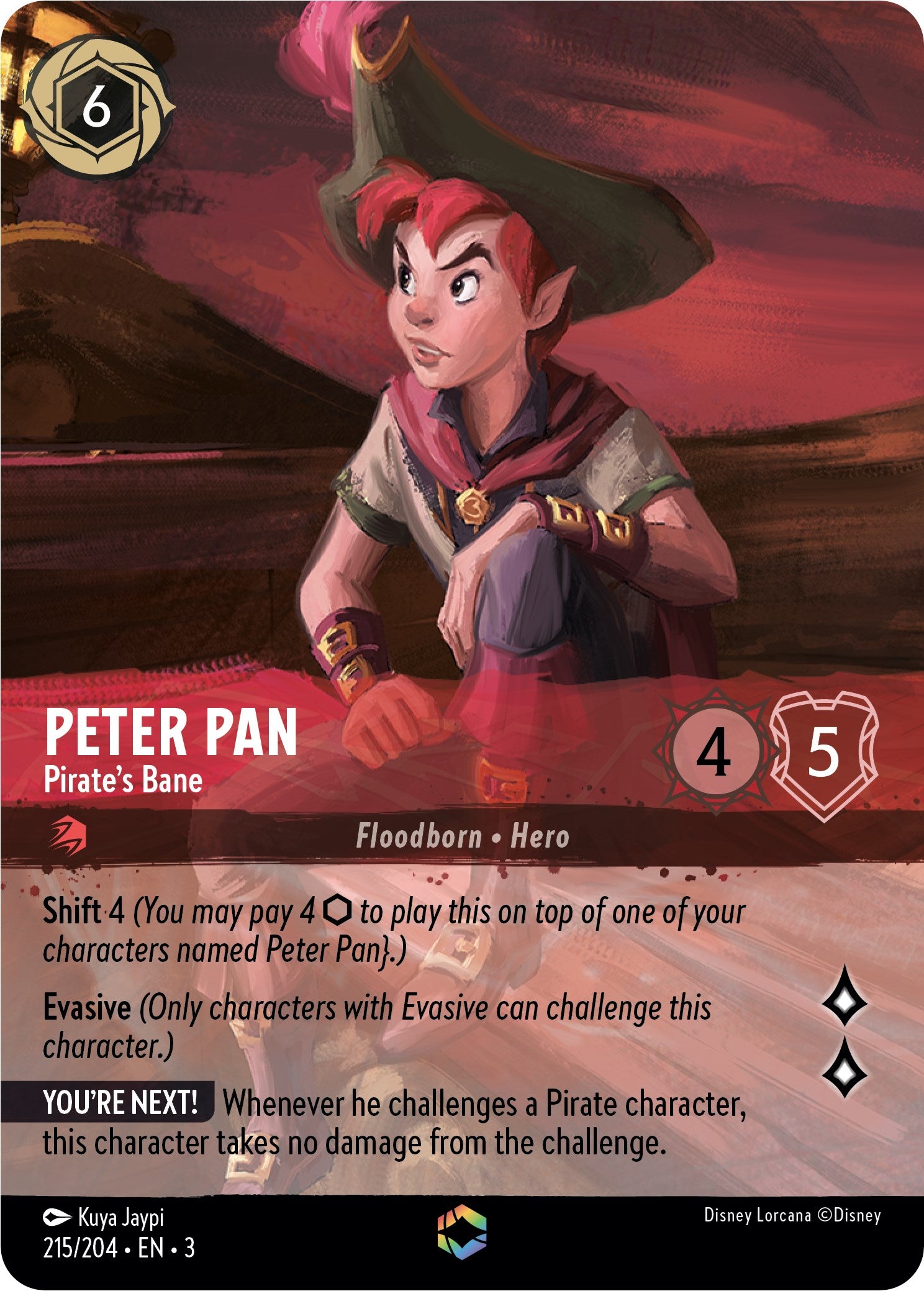 Peter Pan - Pirate's Bane (Alternate Art) (215/204) [Into the Inklands] Lorcana Single Disney    | Red Claw Gaming