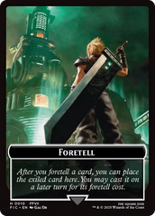Foretell // Treasure Double-Sided Token (Surge Foil) [FINAL FANTASY Commander Tokens] MTG Single Magic: The Gathering | Red Claw Gaming