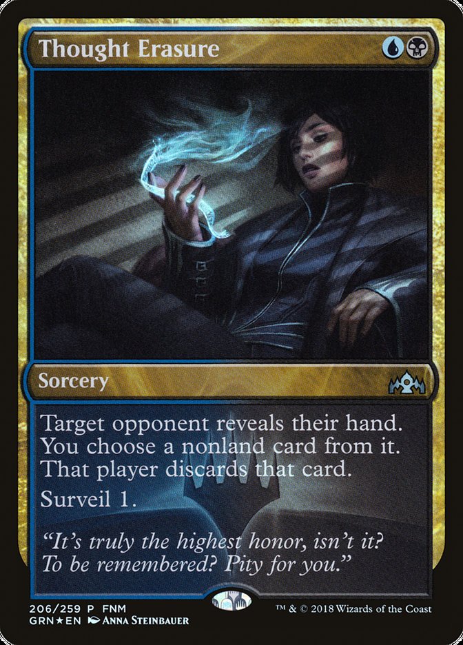 Thought Erasure (FNM) [Guilds of Ravnica Promos] MTG Single Magic: The Gathering | Red Claw Gaming
