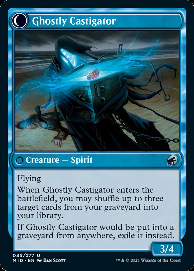 Covetous Castaway // Ghostly Castigator [Innistrad: Midnight Hunt] MTG Single Magic: The Gathering | Red Claw Gaming