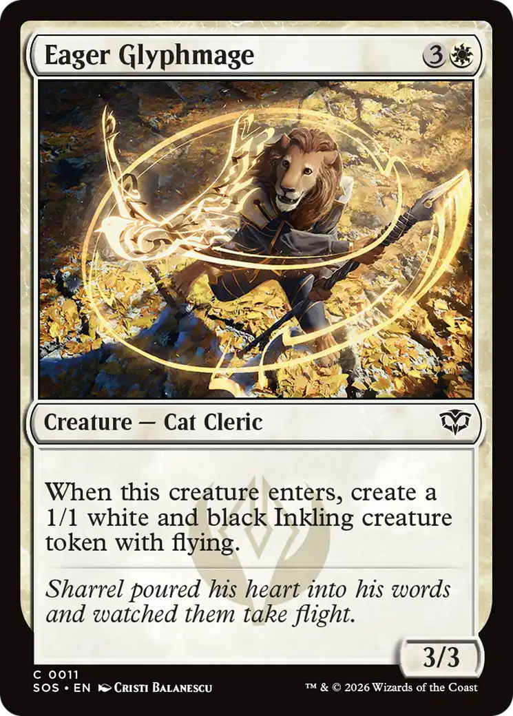 Eager Glyphmage [Secrets of Strixhaven] MTG Single Magic: The Gathering | Red Claw Gaming