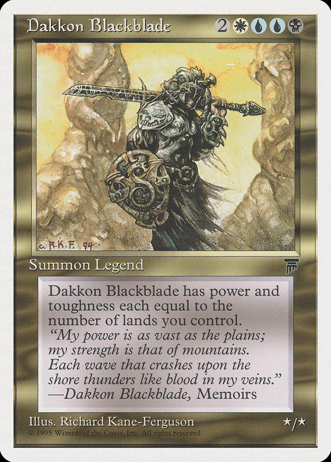 Dakkon Blackblade [Chronicles] MTG Single Magic: The Gathering | Red Claw Gaming