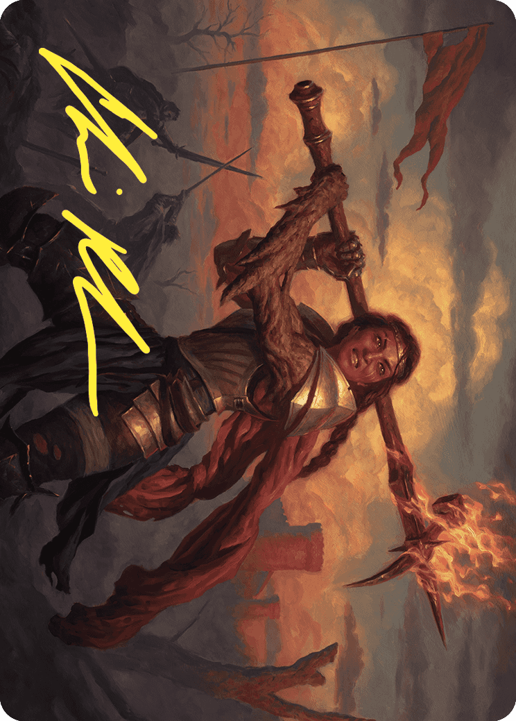 Imodane, the Pyrohammer Art Card (Gold-Stamped Signature) [Wilds of Eldraine Art Series] MTG Single Magic: The Gathering | Red Claw Gaming