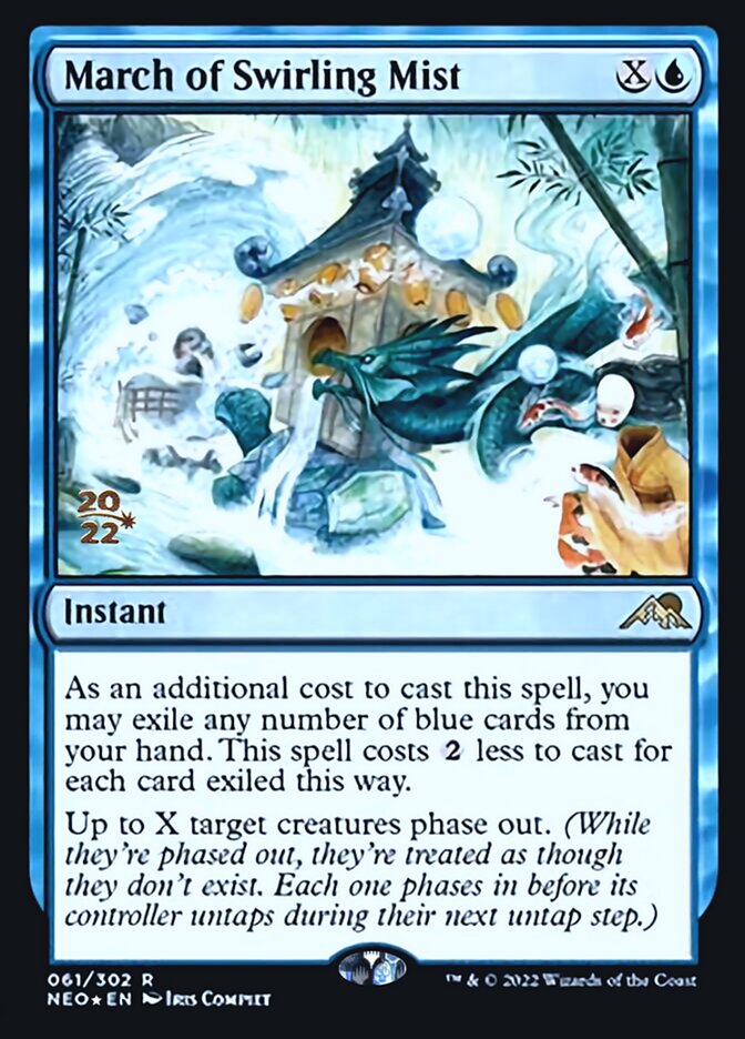 March of Swirling Mist [Kamigawa: Neon Dynasty Prerelease Promos] MTG Single Magic: The Gathering | Red Claw Gaming