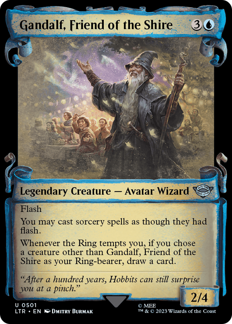 Gandalf, Friend of the Shire [The Lord of the Rings: Tales of Middle-Earth Showcase Scrolls] MTG Single Magic: The Gathering | Red Claw Gaming