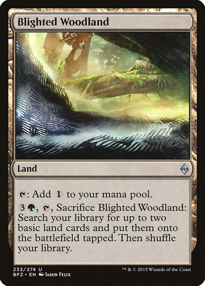 Blighted Woodland [Battle for Zendikar] MTG Single Magic: The Gathering | Red Claw Gaming