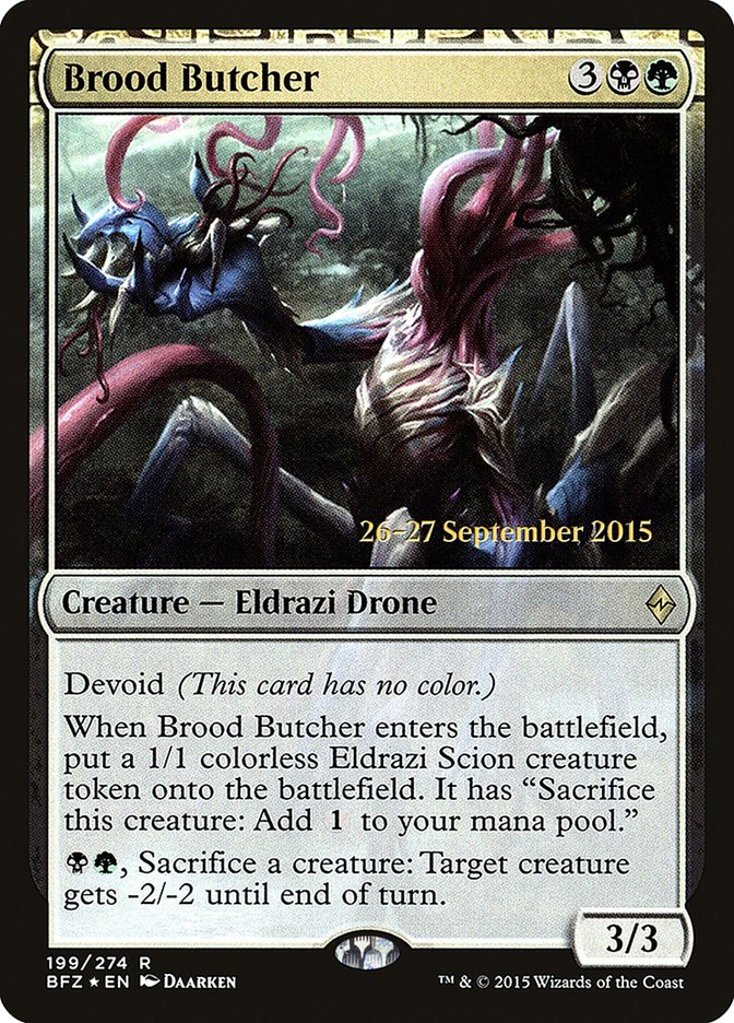 Brood Butcher [Battle for Zendikar Prerelease Promos] MTG Single Magic: The Gathering | Red Claw Gaming