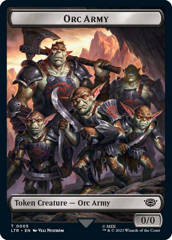 Orc Army Token (05) [The Lord of the Rings: Tales of Middle-Earth Tokens] MTG Single Magic: The Gathering | Red Claw Gaming