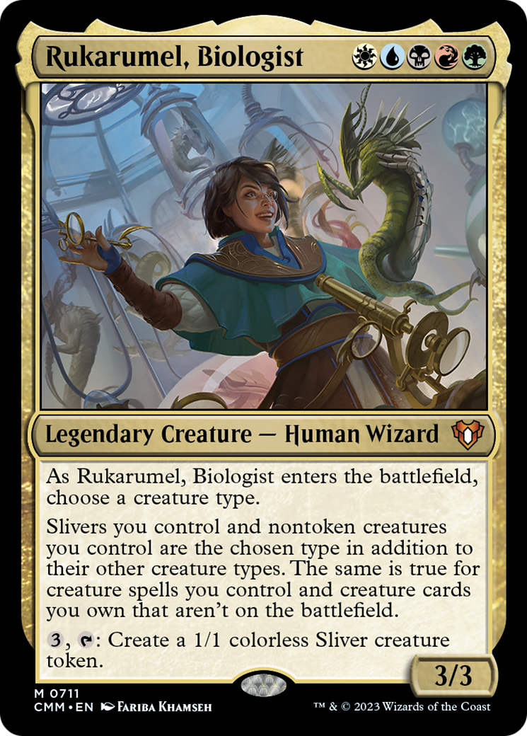 Rukarumel, Biologist [Commander Masters] MTG Single Magic: The Gathering    | Red Claw Gaming