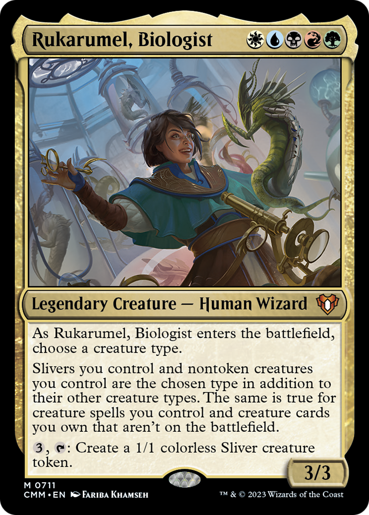 Rukarumel, Biologist [Commander Masters] MTG Single Magic: The Gathering | Red Claw Gaming