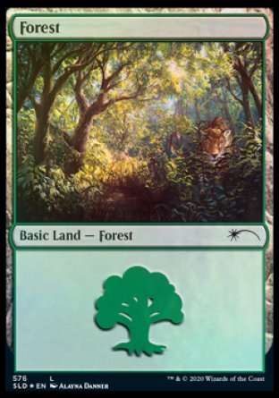 Forest (Cats) (576) [Secret Lair Drop Promos] MTG Single Magic: The Gathering | Red Claw Gaming