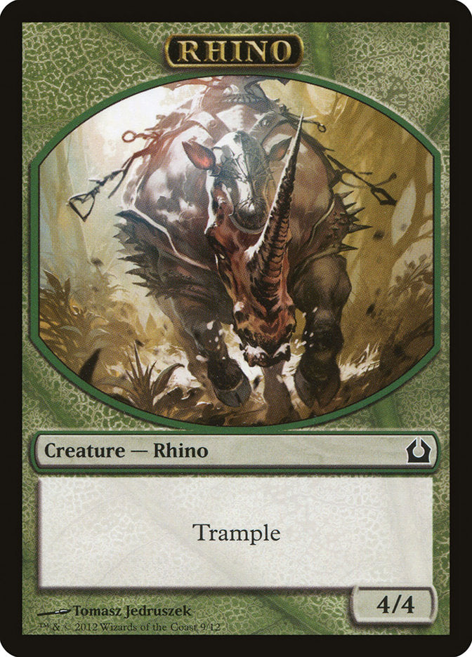Rhino Token [Return to Ravnica Tokens] MTG Single Magic: The Gathering | Red Claw Gaming
