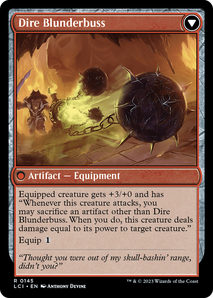 Dire Flail [The Lost Caverns of Ixalan] MTG Single Magic: The Gathering    | Red Claw Gaming