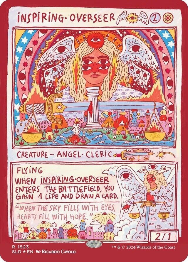 Inspiring Overseer (Rainbow Foil) [Secret Lair Drop Series] MTG Single Magic: The Gathering | Red Claw Gaming