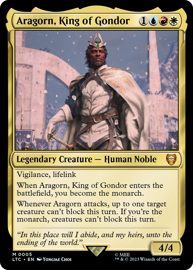 Aragorn, King of Gondor [The Lord of the Rings: Tales of Middle-Earth Commander] MTG Single Magic: The Gathering    | Red Claw Gaming