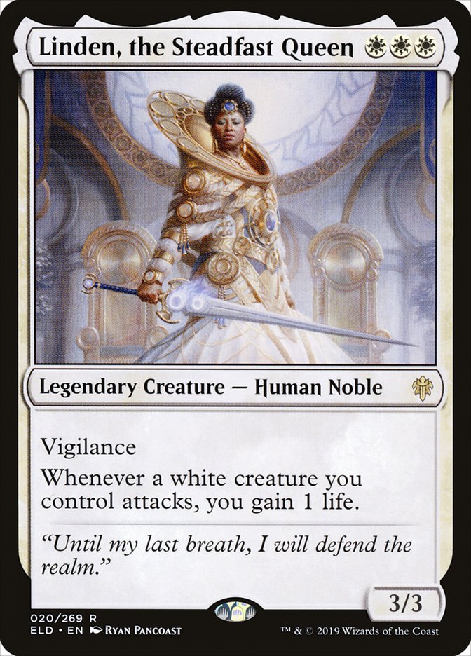 Linden, the Steadfast Queen [Throne of Eldraine] MTG Single Magic: The Gathering | Red Claw Gaming