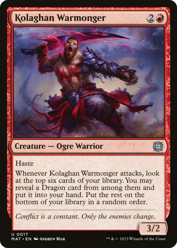 Kolaghan Warmonger [March of the Machine: The Aftermath] MTG Single Magic: The Gathering | Red Claw Gaming