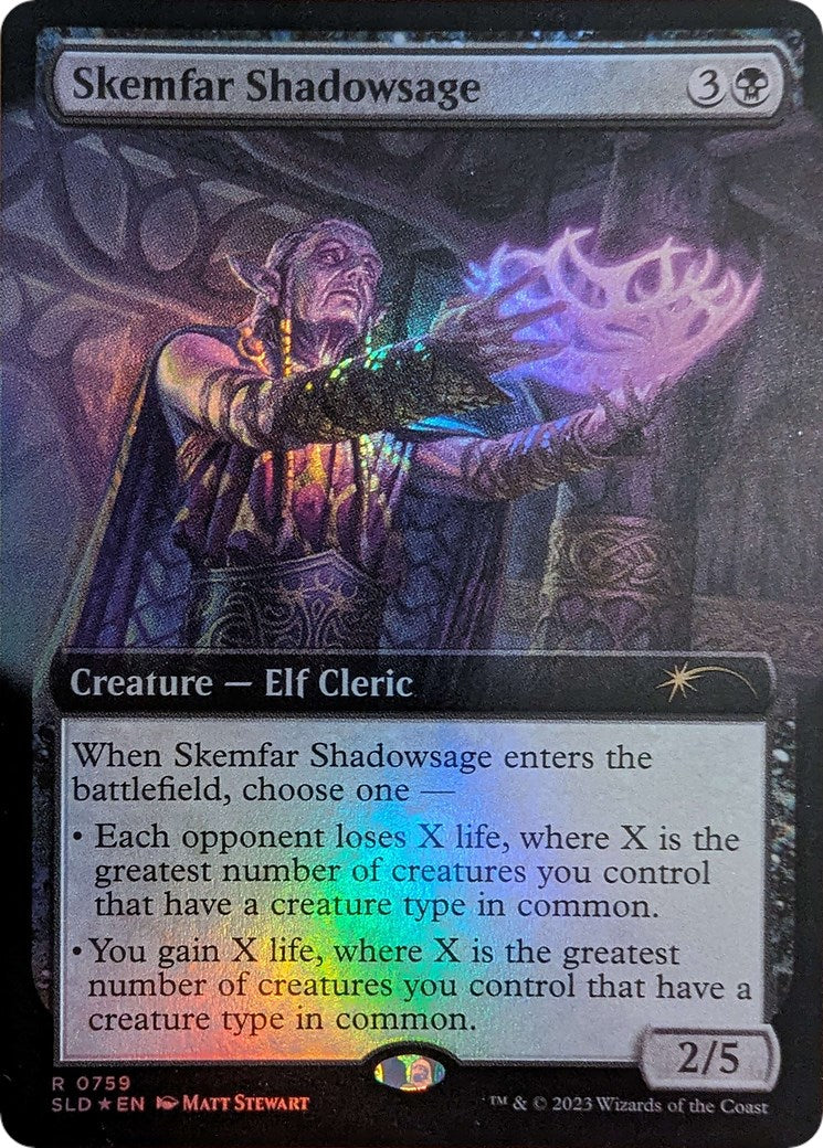 Skemfar Shadowsage (Extended Art) [Secret Lair Drop Series] MTG Single Magic: The Gathering | Red Claw Gaming