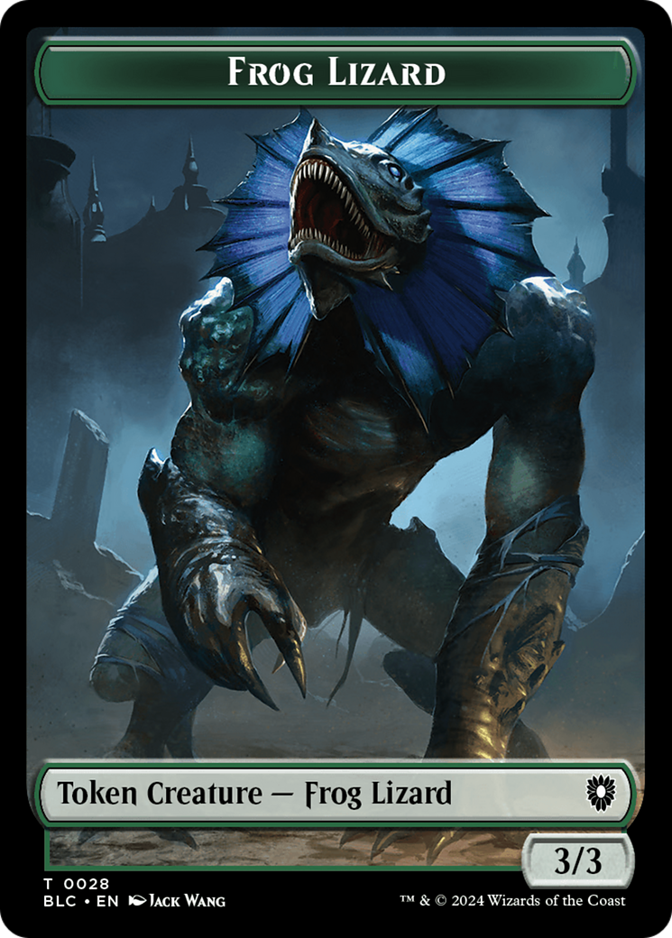 Storm Crow // Frog Lizard Double-Sided Token [Bloomburrow Commander Tokens] MTG Single Magic: The Gathering | Red Claw Gaming