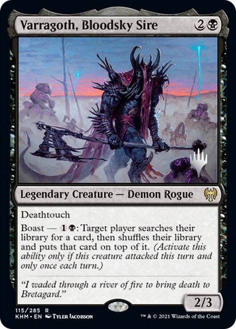Varragoth, Bloodsky Sire (Promo Pack) [Kaldheim Promos] MTG Single Magic: The Gathering | Red Claw Gaming