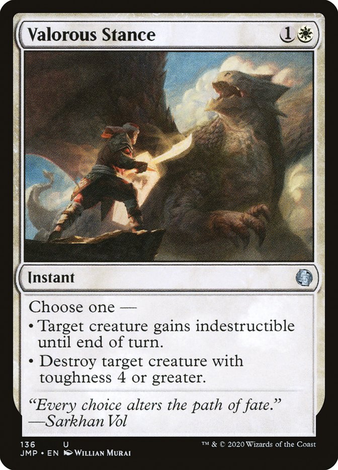 Valorous Stance [Jumpstart] MTG Single Magic: The Gathering | Red Claw Gaming
