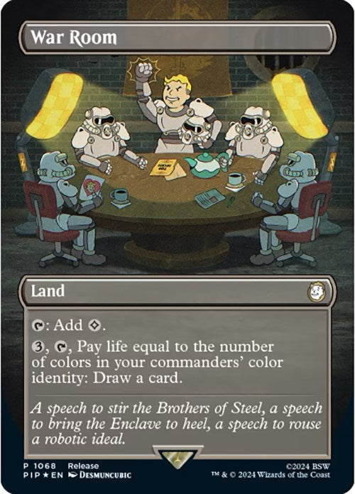 War Room (Borderless) [Fallout Promos] MTG Single Magic: The Gathering | Red Claw Gaming