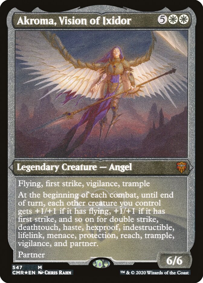 Akroma, Vision of Ixidor (Etched) [Commander Legends] MTG Single Magic: The Gathering | Red Claw Gaming