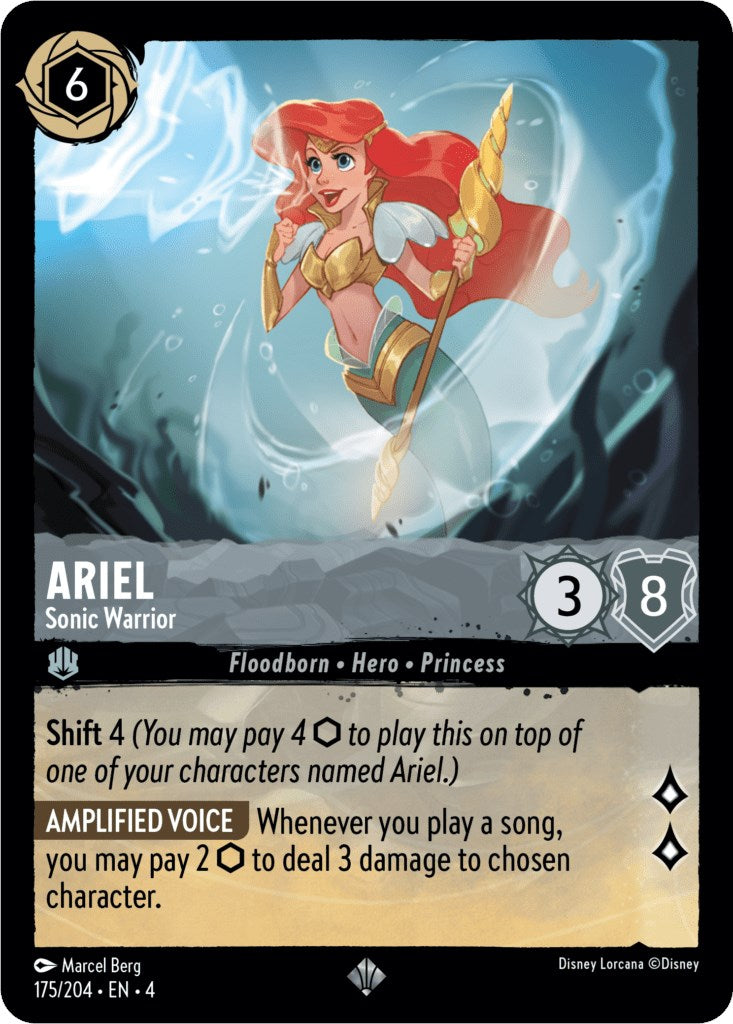 Ariel - Sonic Warrior (175/204) [Ursula's Return] Lorcana Single Disney | Red Claw Gaming