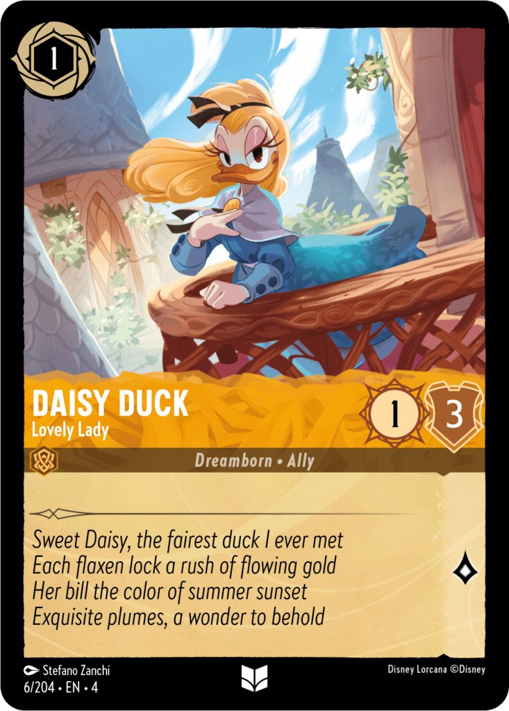 Daisy Duck - Lovely Lady (6/204) [Ursula's Return] Lorcana Single Disney | Red Claw Gaming
