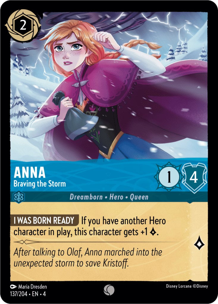 Anna - Braving the Storm (137/204) [Ursula's Return] Lorcana Single Disney | Red Claw Gaming