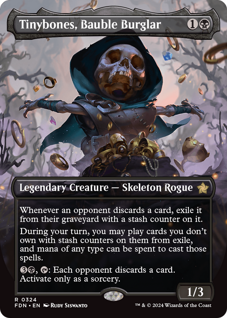 Tinybones, Bauble Burglar (Borderless) [Foundations] MTG Single Magic: The Gathering | Red Claw Gaming