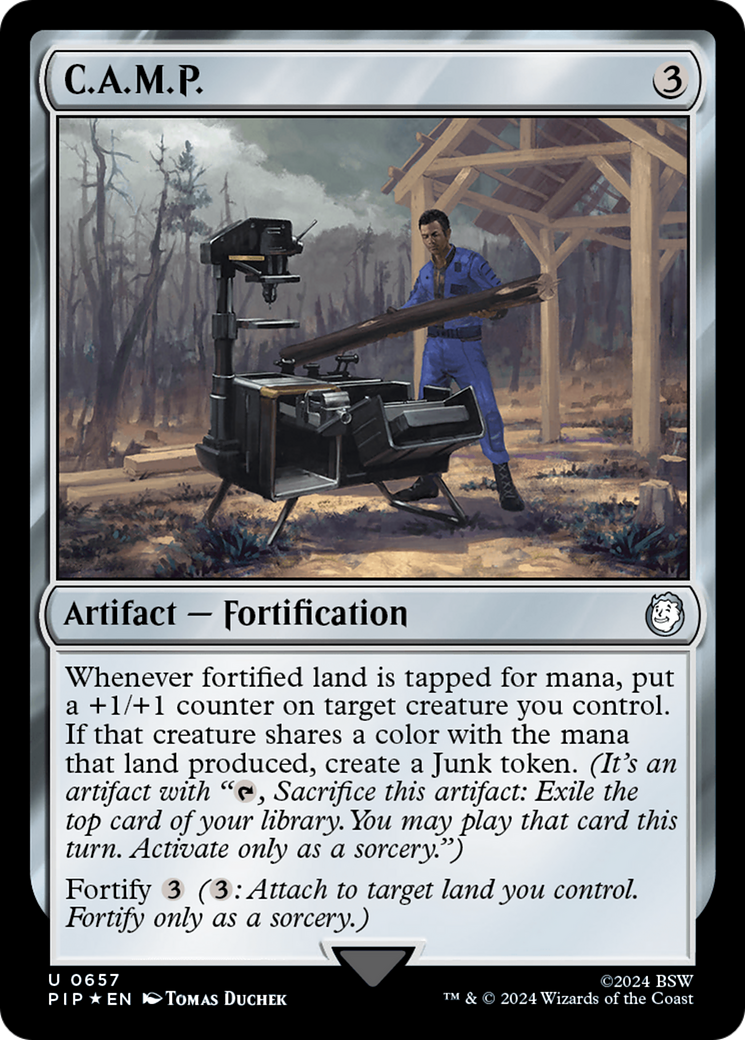C.A.M.P. (Surge Foil) [Fallout] MTG Single Magic: The Gathering    | Red Claw Gaming