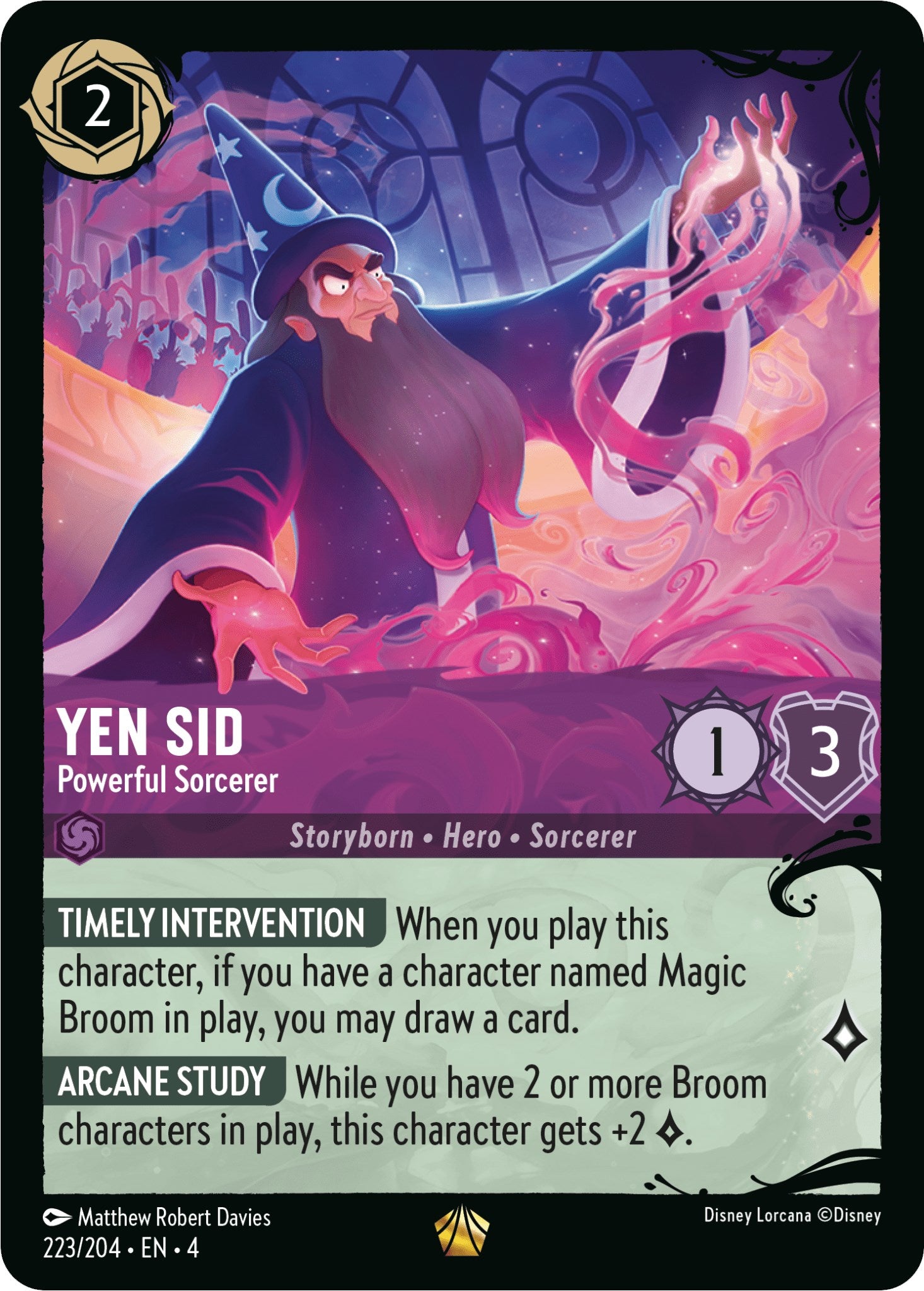 Yen Sid - Powerful Sorcerer (223/204) (223/204) [Illumineer's Quest: Deep Trouble] Lorcana Single Disney | Red Claw Gaming