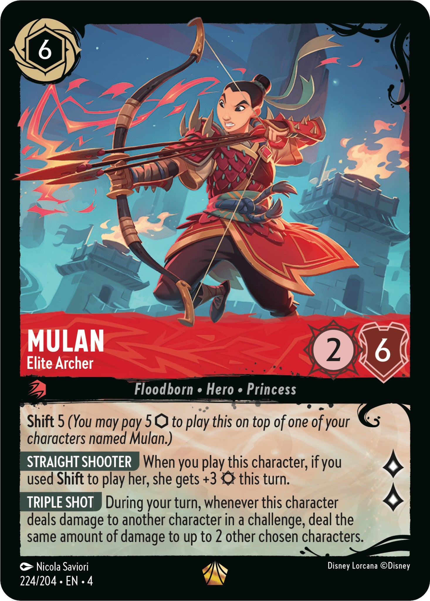 Mulan - Elite Archer (224/204) (244/204) [Illumineer's Quest: Deep Trouble] Lorcana Single Disney | Red Claw Gaming