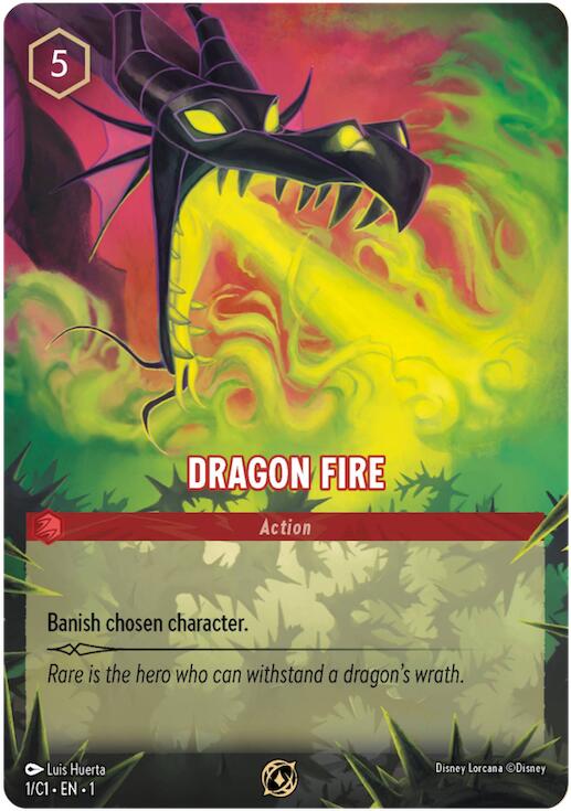 Dragon Fire (1) [Promo Cards] Lorcana Single Disney | Red Claw Gaming