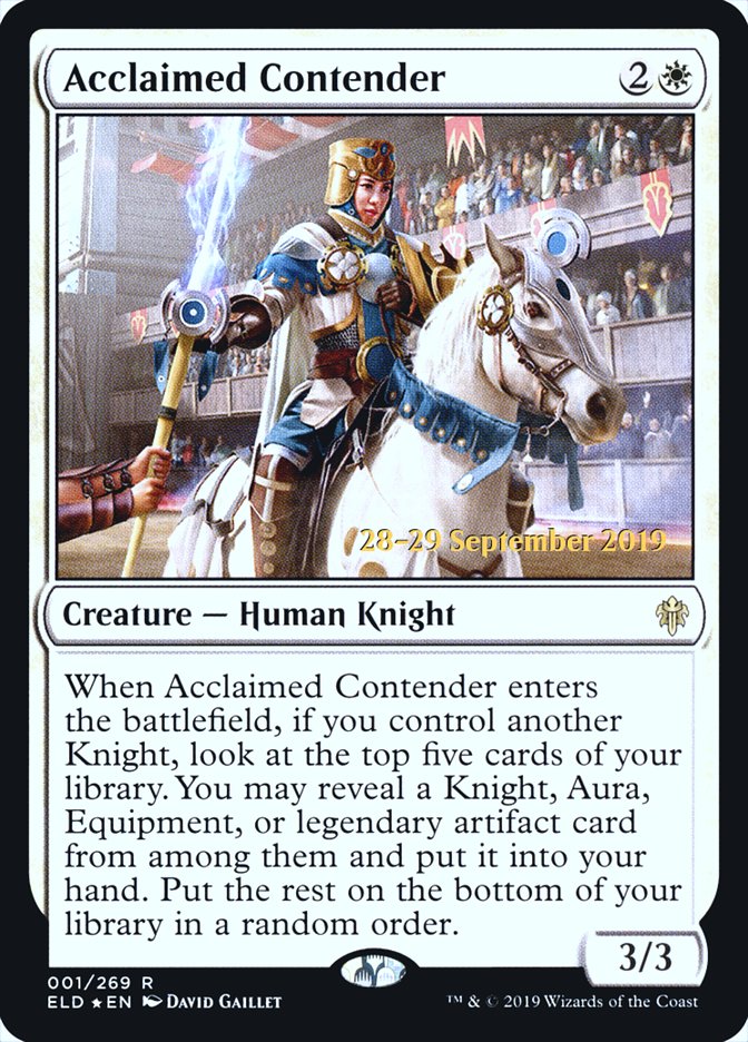 Acclaimed Contender [Throne of Eldraine Prerelease Promos] MTG Single Magic: The Gathering | Red Claw Gaming
