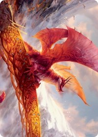 Goldspan Dragon Art Card (Gold-Stamped Signature) [Kaldheim Art Series] MTG Single Magic: The Gathering | Red Claw Gaming