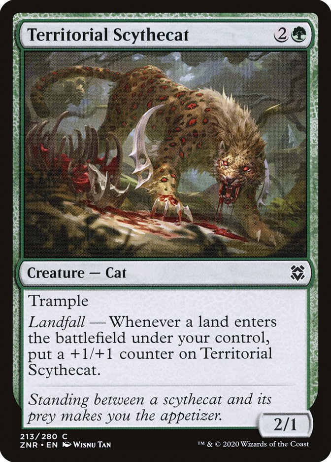 Territorial Scythecat [Zendikar Rising] MTG Single Magic: The Gathering | Red Claw Gaming