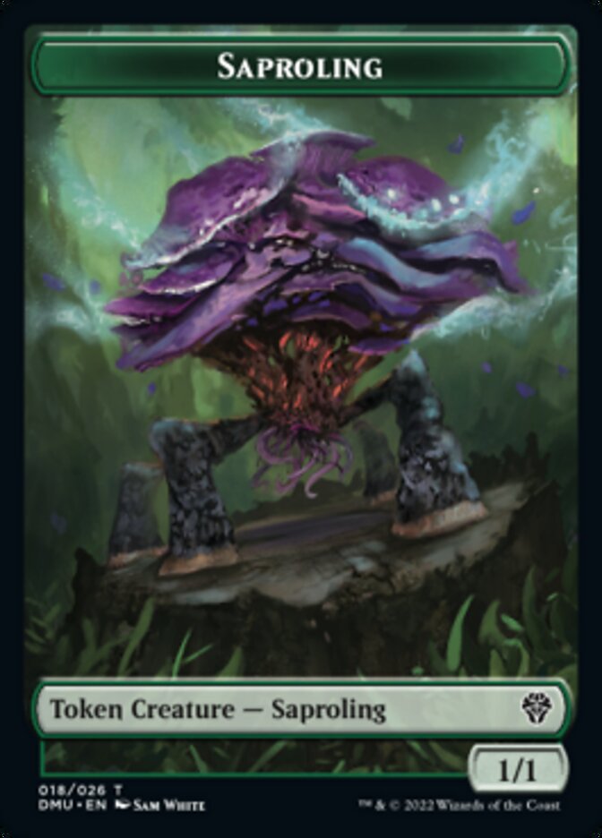 Saproling // Merfolk Double-Sided Token [Dominaria United Tokens] MTG Single Magic: The Gathering | Red Claw Gaming