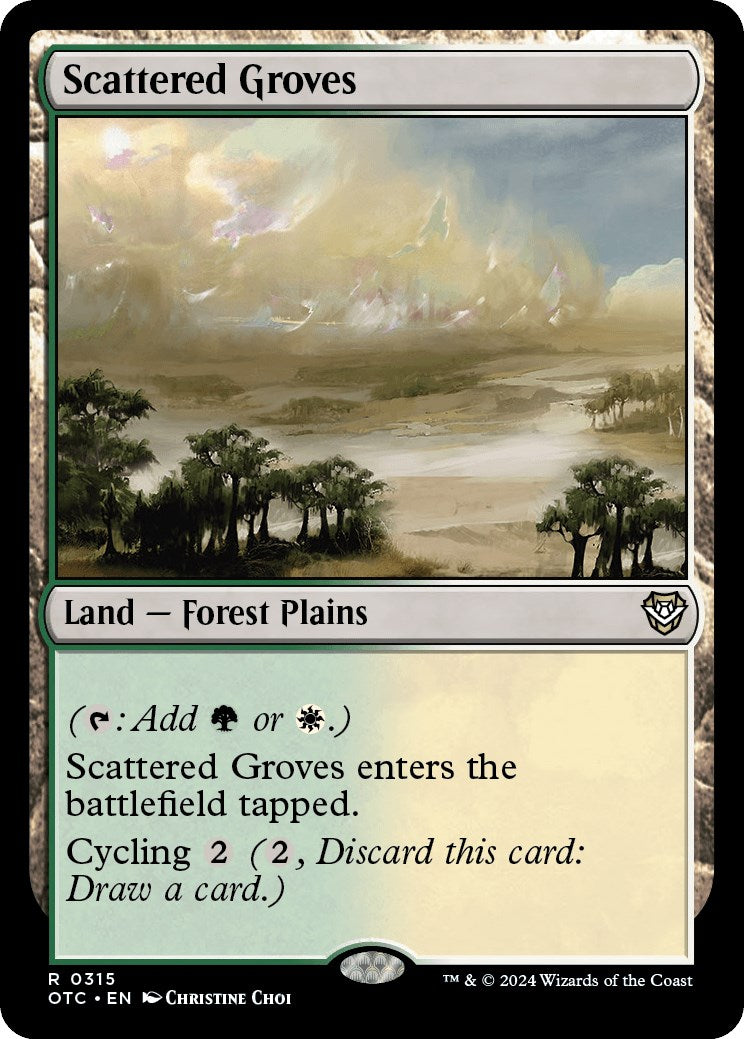 Scattered Groves [Outlaws of Thunder Junction Commander] MTG Single Magic: The Gathering | Red Claw Gaming