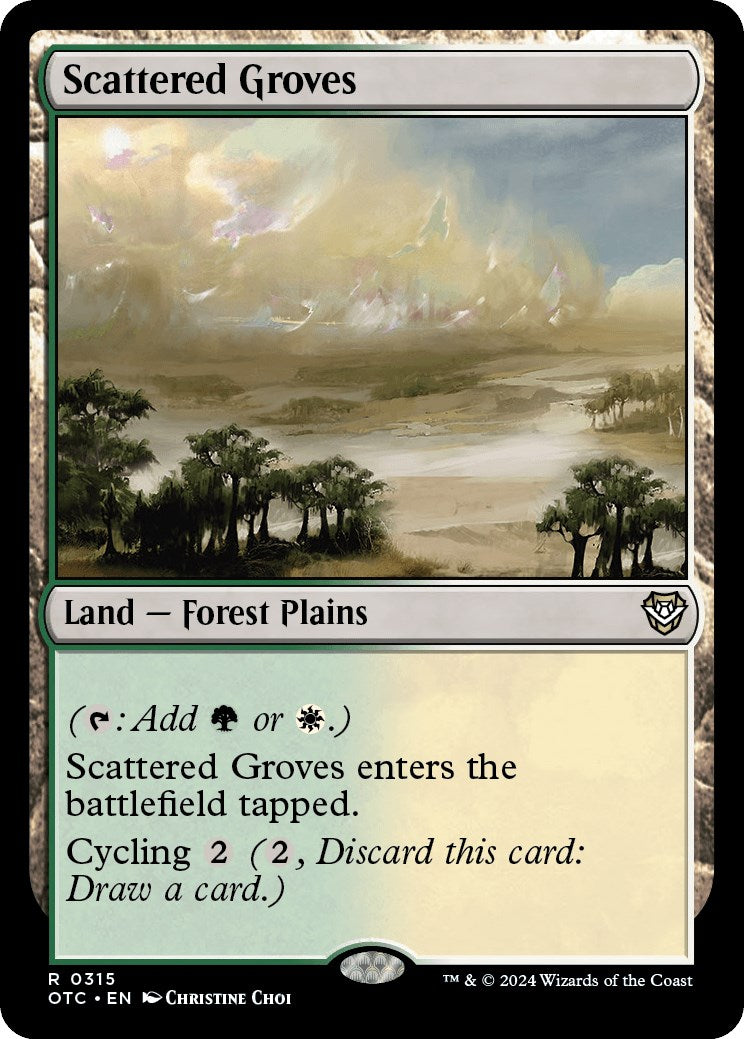 Scattered Groves [Outlaws of Thunder Junction Commander] MTG Single Magic: The Gathering    | Red Claw Gaming