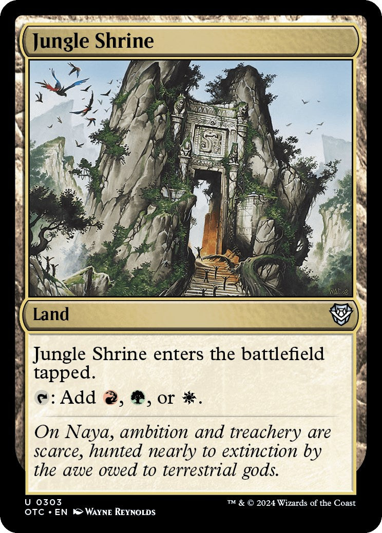 Jungle Shrine [Outlaws of Thunder Junction Commander] MTG Single Magic: The Gathering | Red Claw Gaming