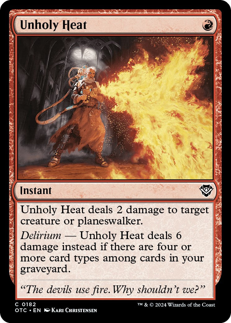 Unholy Heat [Outlaws of Thunder Junction Commander] MTG Single Magic: The Gathering | Red Claw Gaming