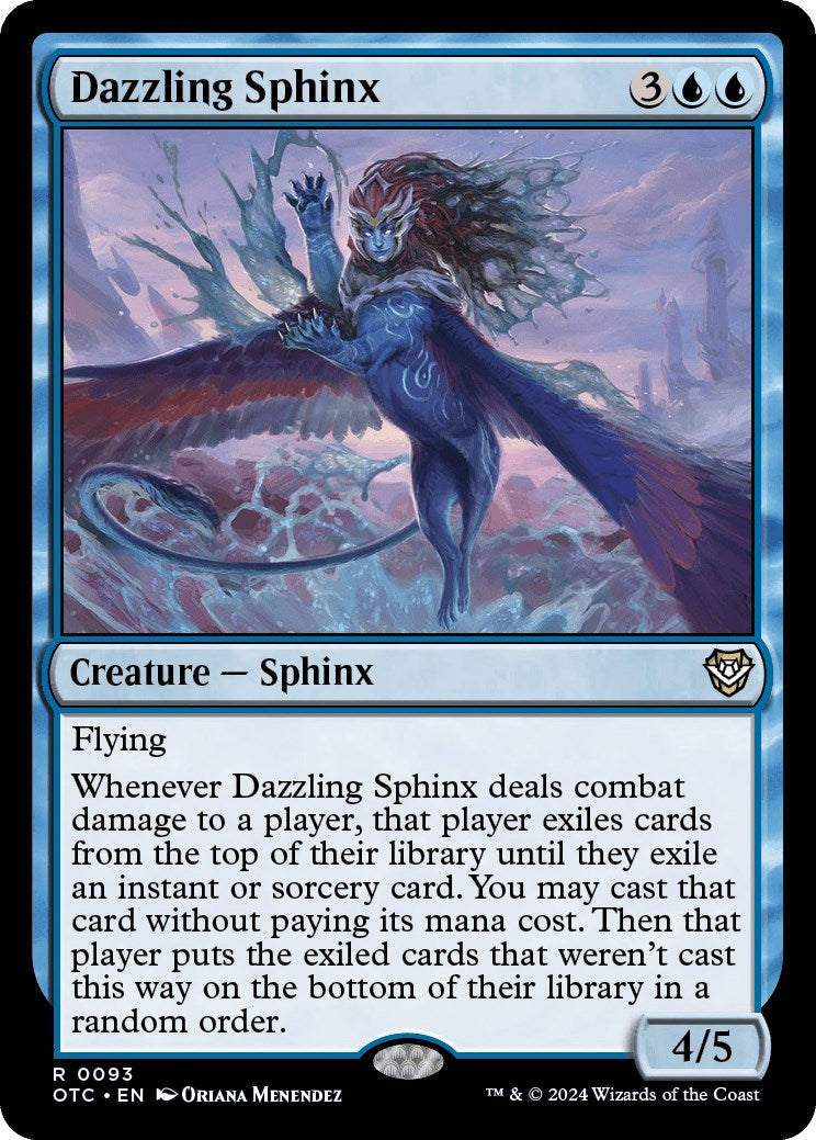 Dazzling Sphinx [Outlaws of Thunder Junction Commander] MTG Single Magic: The Gathering | Red Claw Gaming