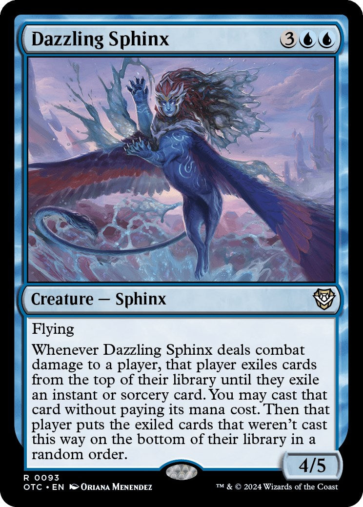 Dazzling Sphinx [Outlaws of Thunder Junction Commander] MTG Single Magic: The Gathering    | Red Claw Gaming