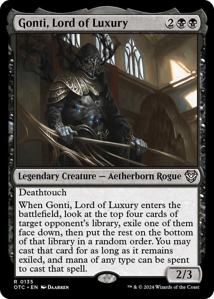 Gonti, Lord of Luxury [Outlaws of Thunder Junction Commander] MTG Single Magic: The Gathering    | Red Claw Gaming